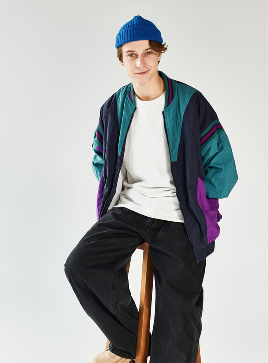 Retro Windbreaker Look